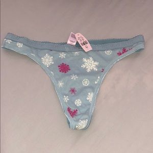 Victoria’s Secret Low Rise Thong- Snowflakes